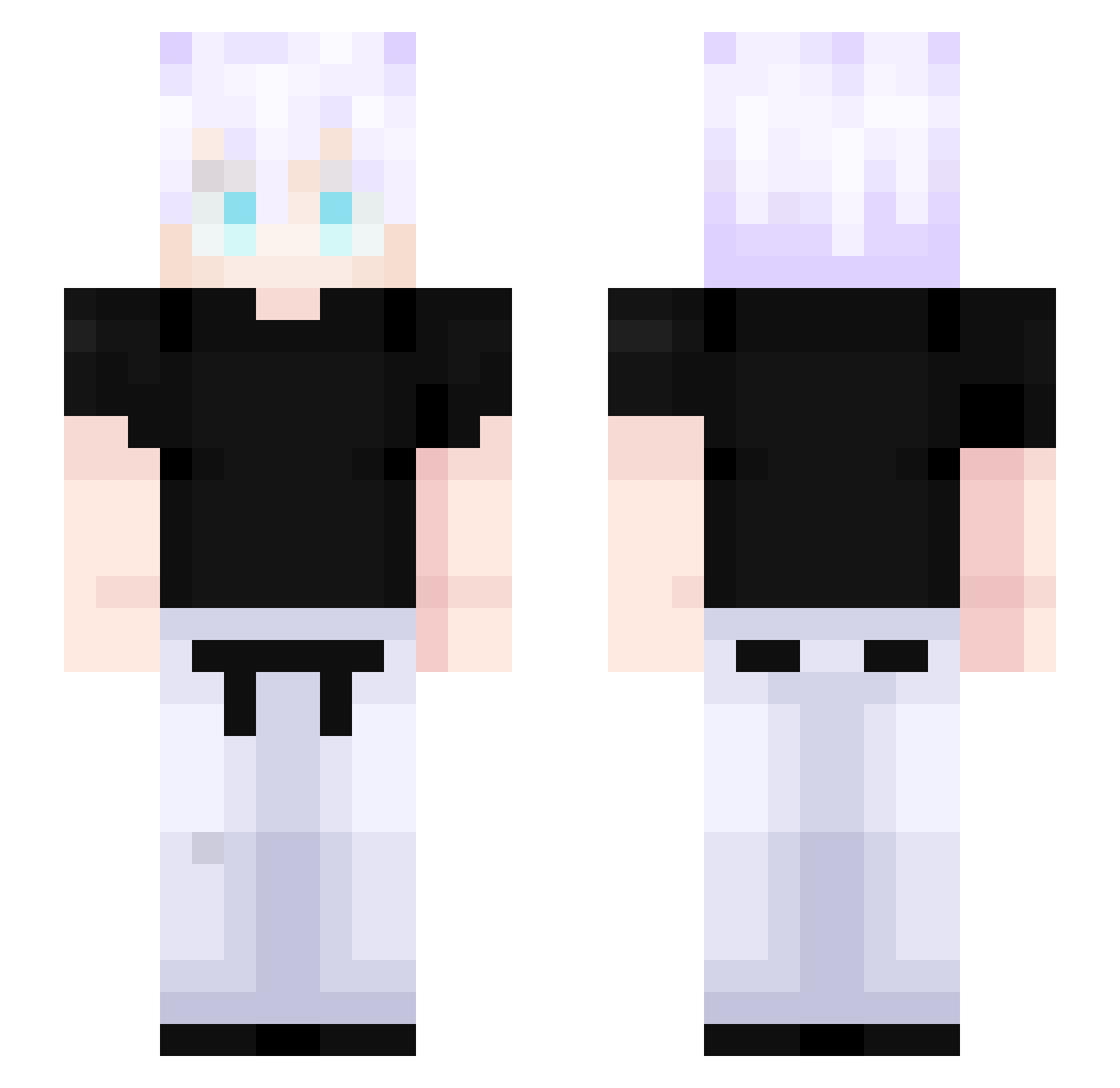 ARCAEDA Minecraft skin, front and back view