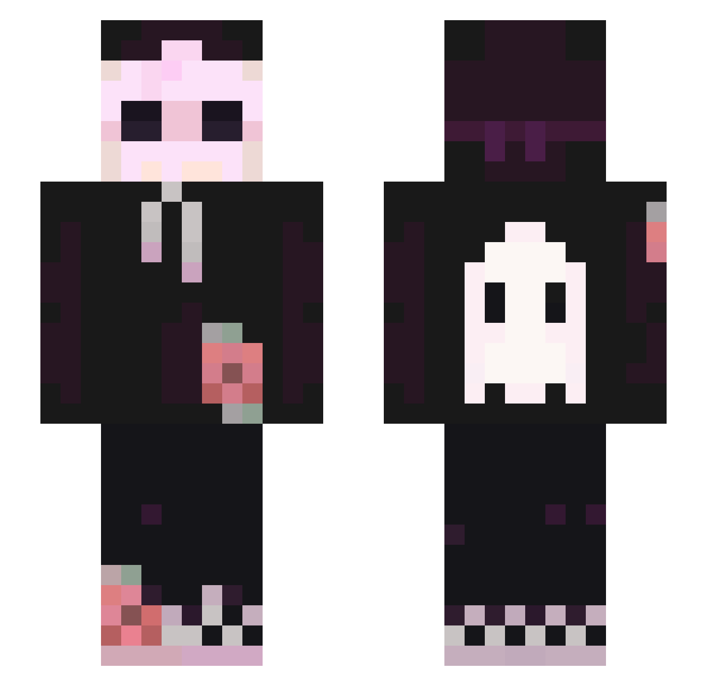 Thaumie Minecraft skin, front and back view