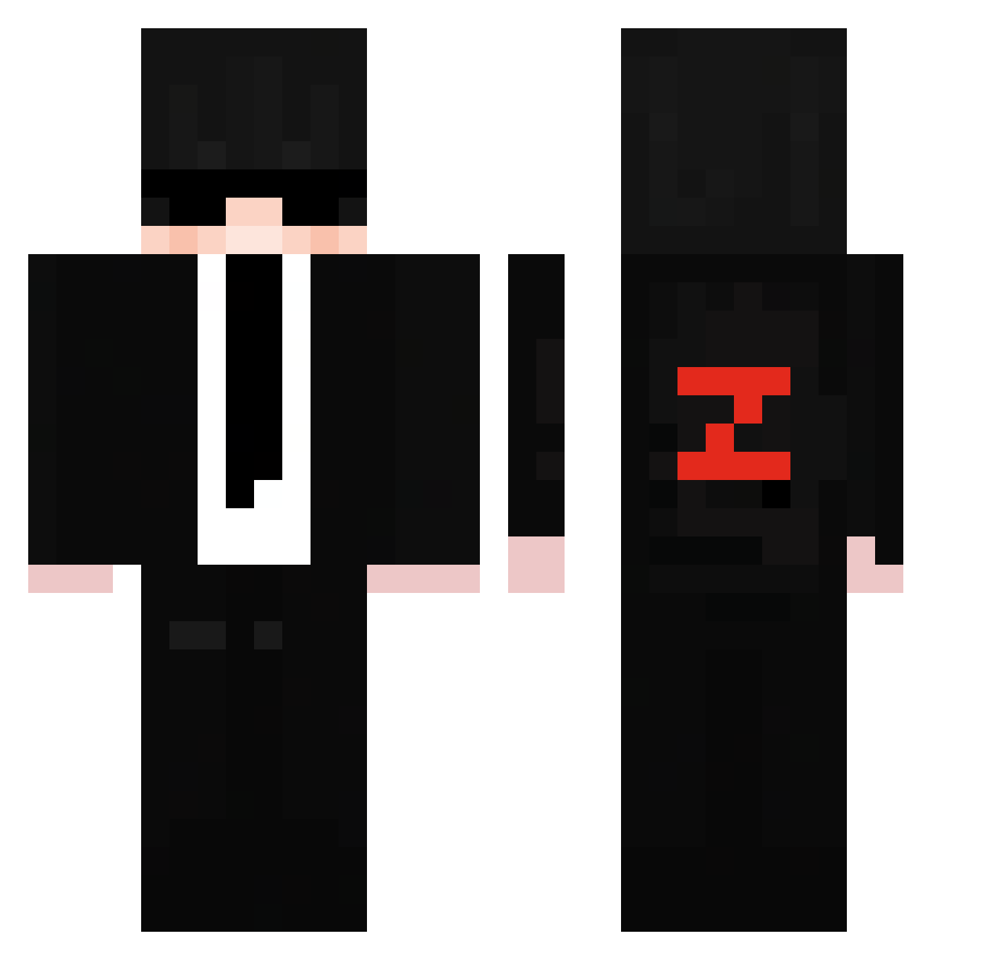 AstroV4 Minecraft skin, front and back view