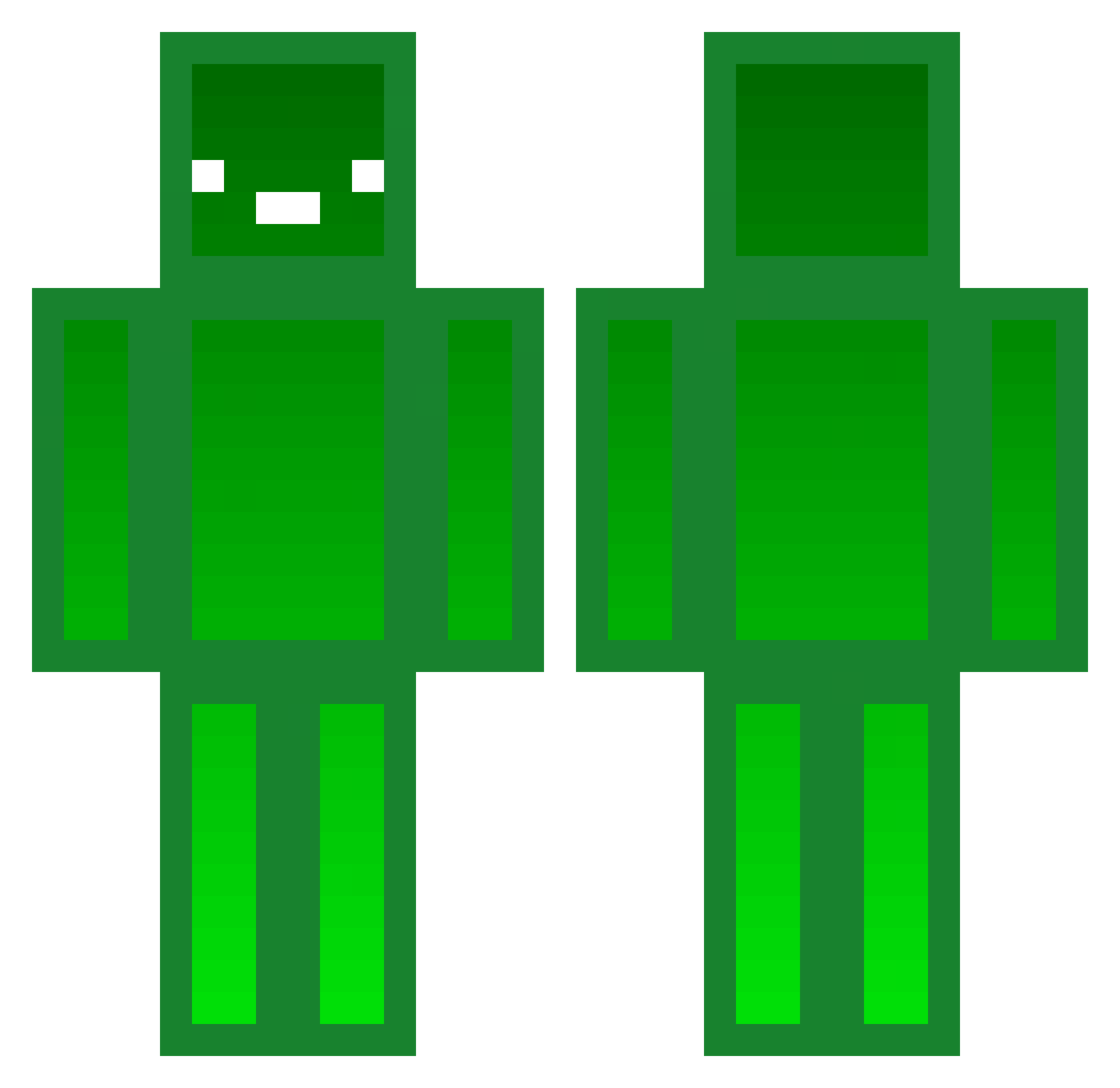 supermight Minecraft skin, front and back view