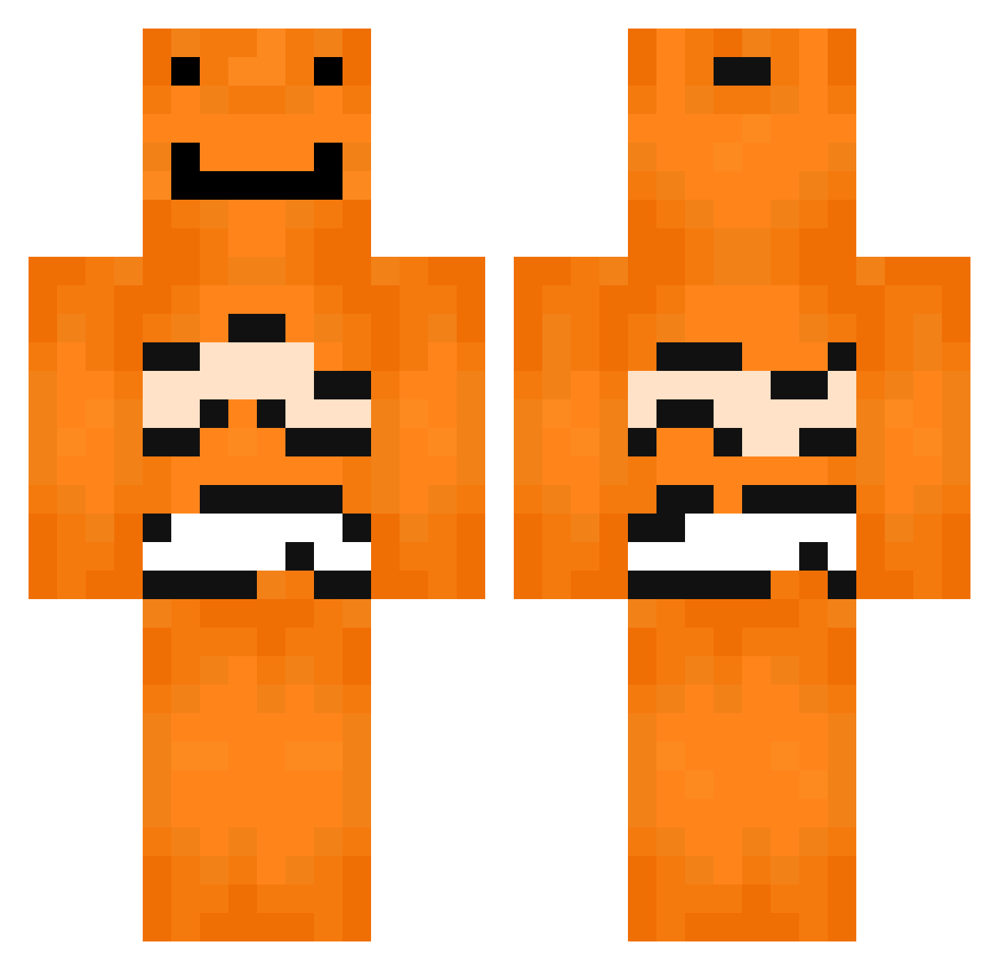 Jayckub Minecraft skin, front and back view