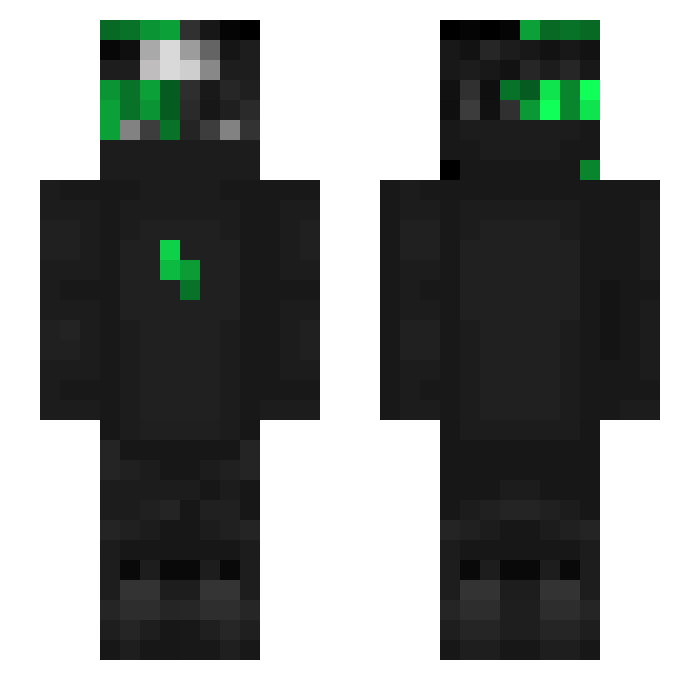 nuzzno Minecraft skin, front and back view
