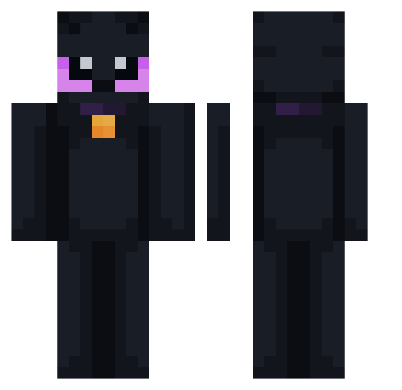 Junhis Minecraft skin, front and back view