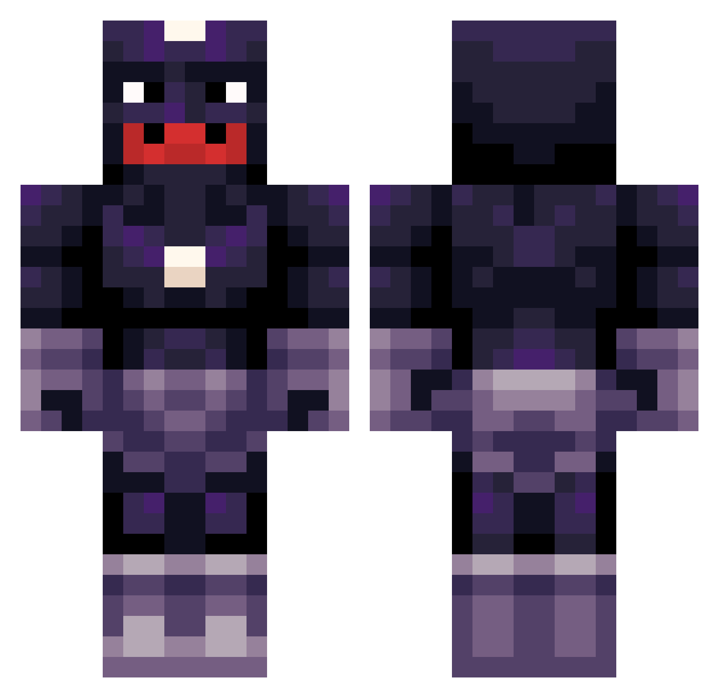 Ziegenkrauler Minecraft skin, front and back view
