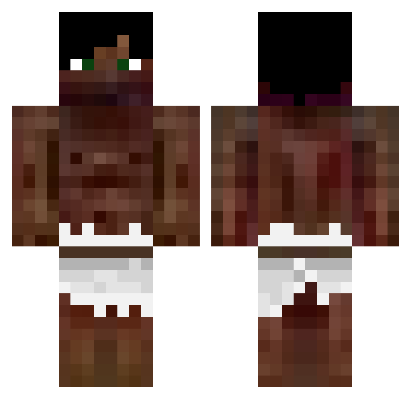 CyndeMercy Minecraft skin, front and back view