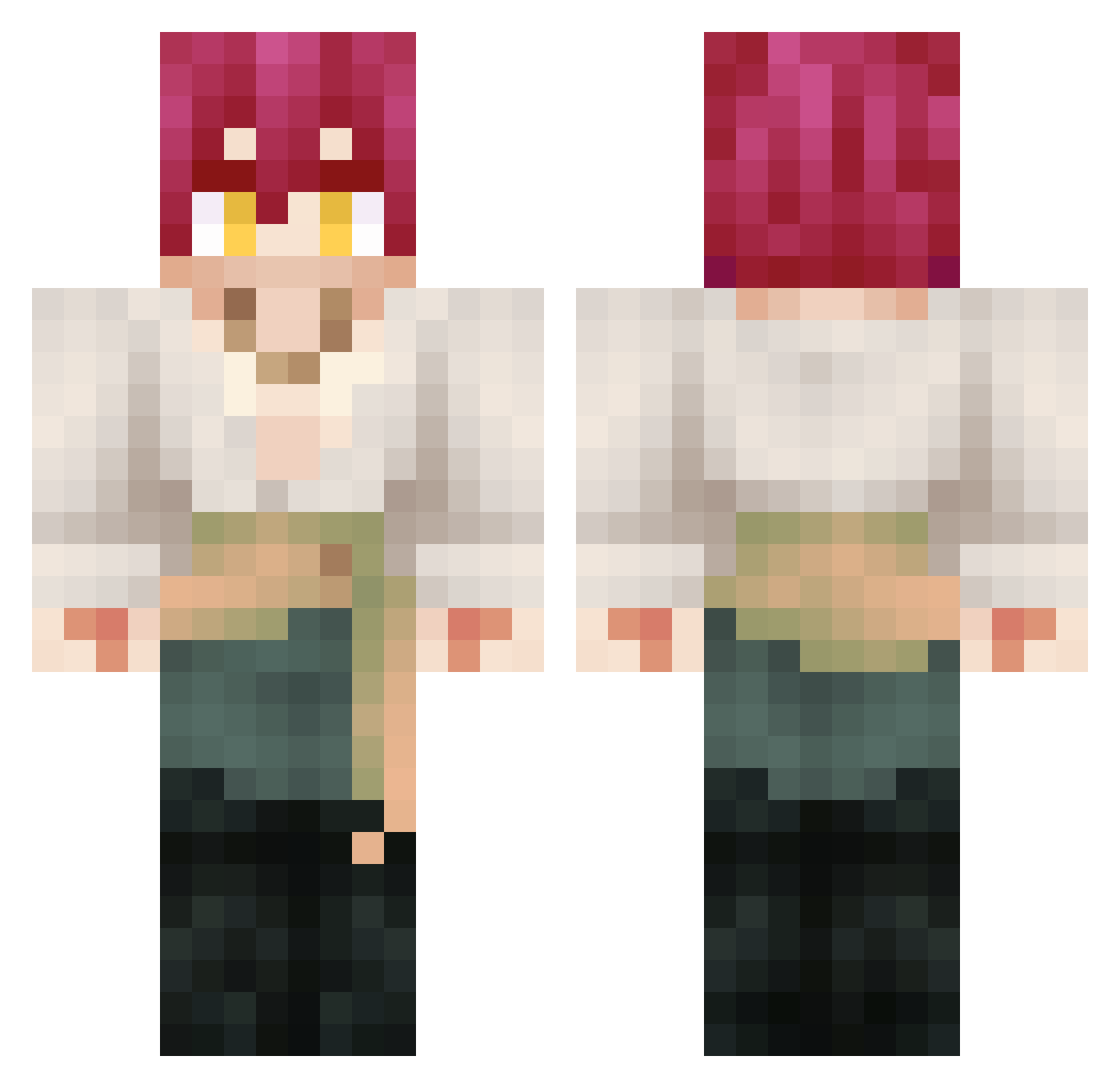 str4ydog Minecraft skin, front and back view