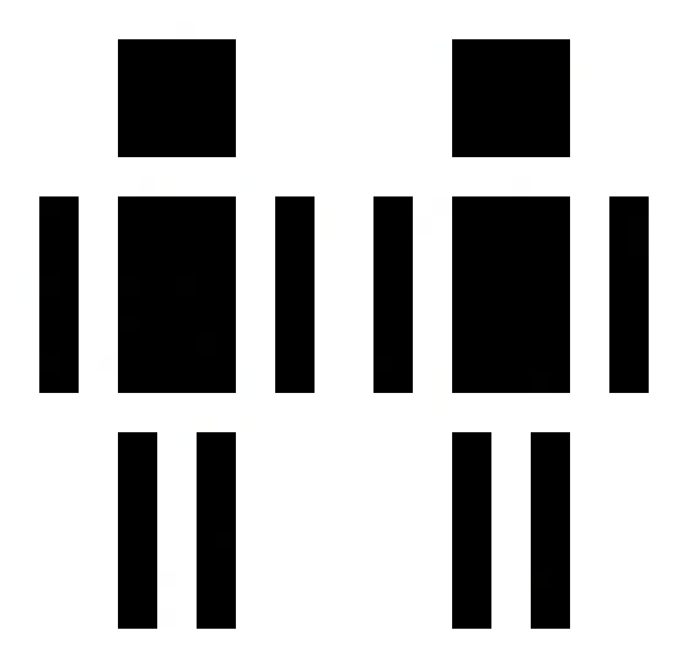 TuristickeDvere Minecraft skin, front and back view