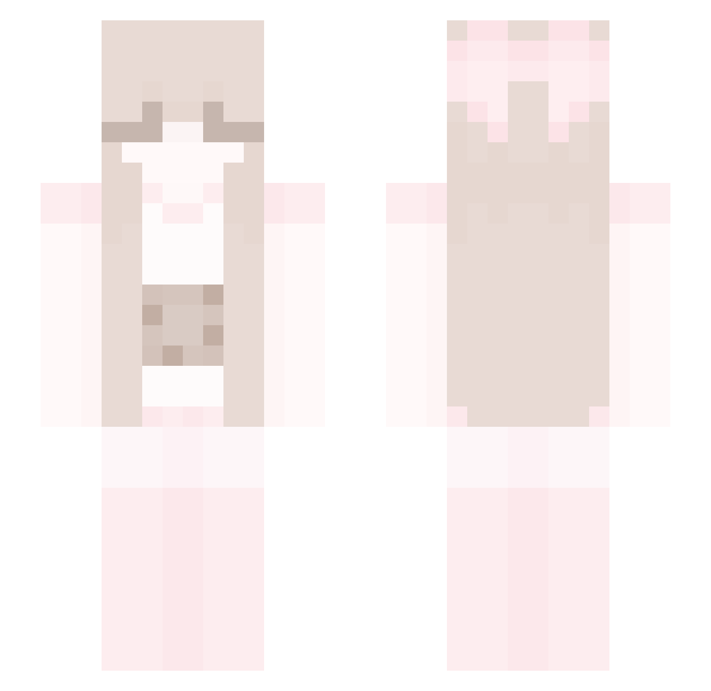 Carlyn Minecraft skin, front and back view
