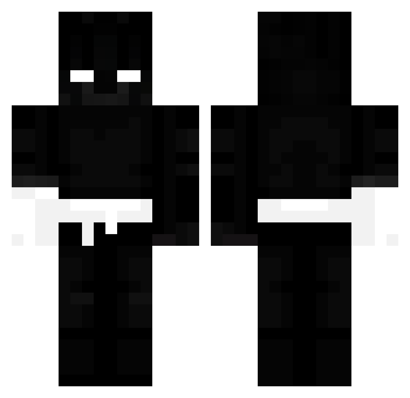 Roaster Minecraft skin, front and back view