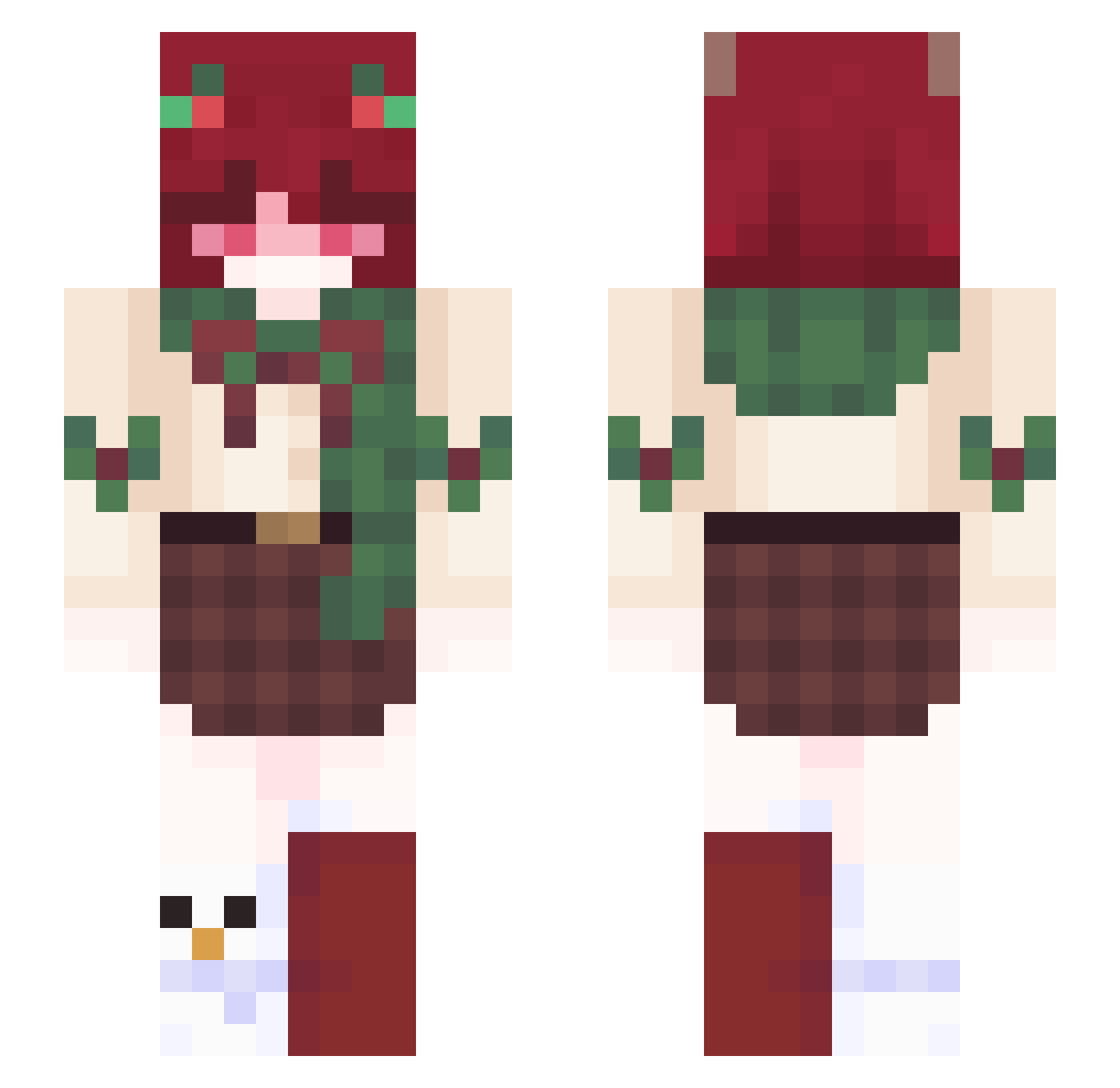 Vinilies Minecraft skin, front and back view