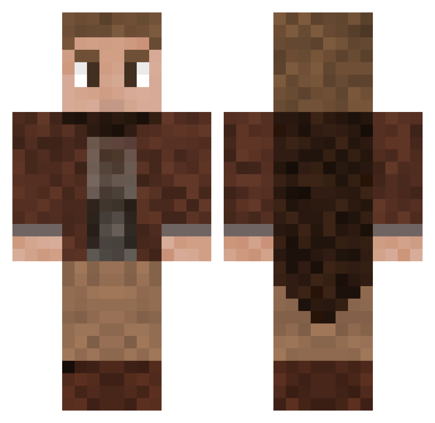 Timidis_ Minecraft skin, front and back view