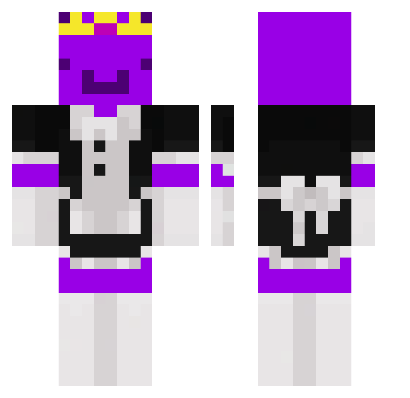 vrruj Minecraft skin, front and back view