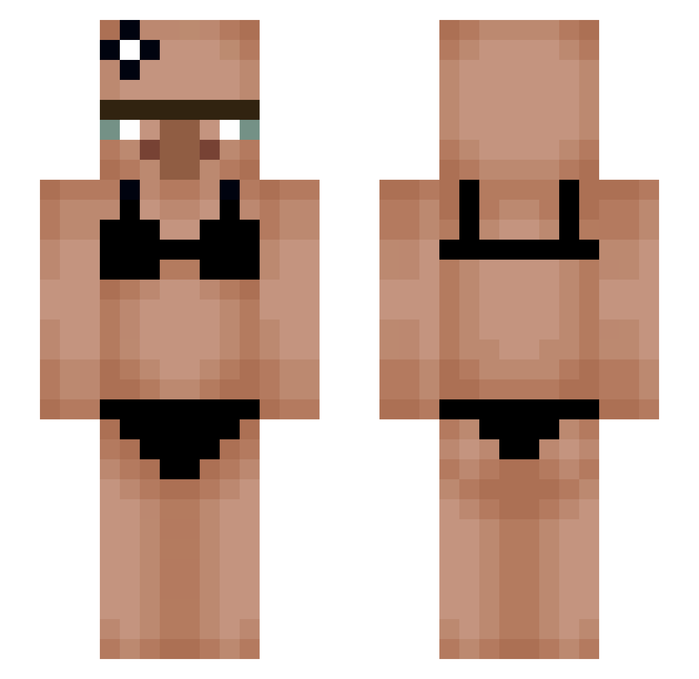 GurashiMc Minecraft skin, front and back view