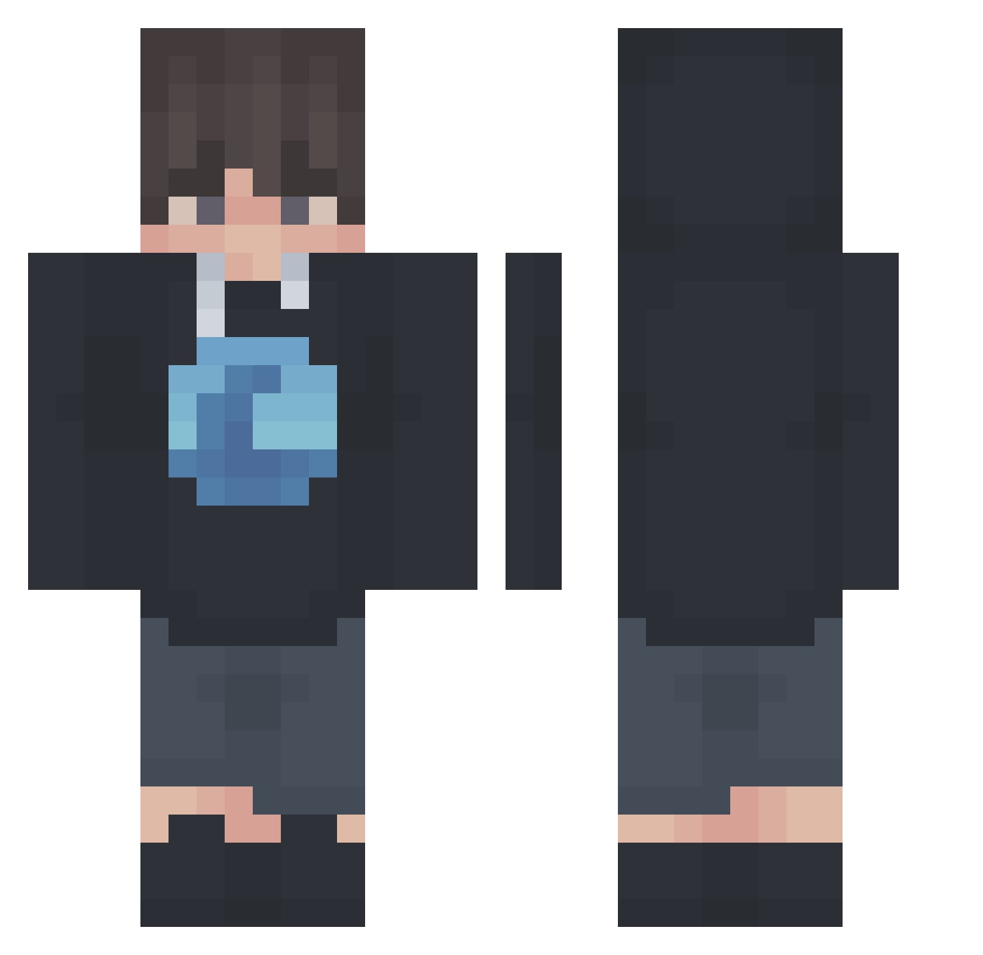 FUFUm4r Minecraft skin, front and back view
