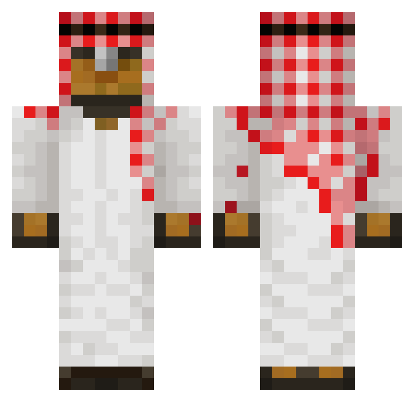 senna_1 Minecraft skin, front and back view