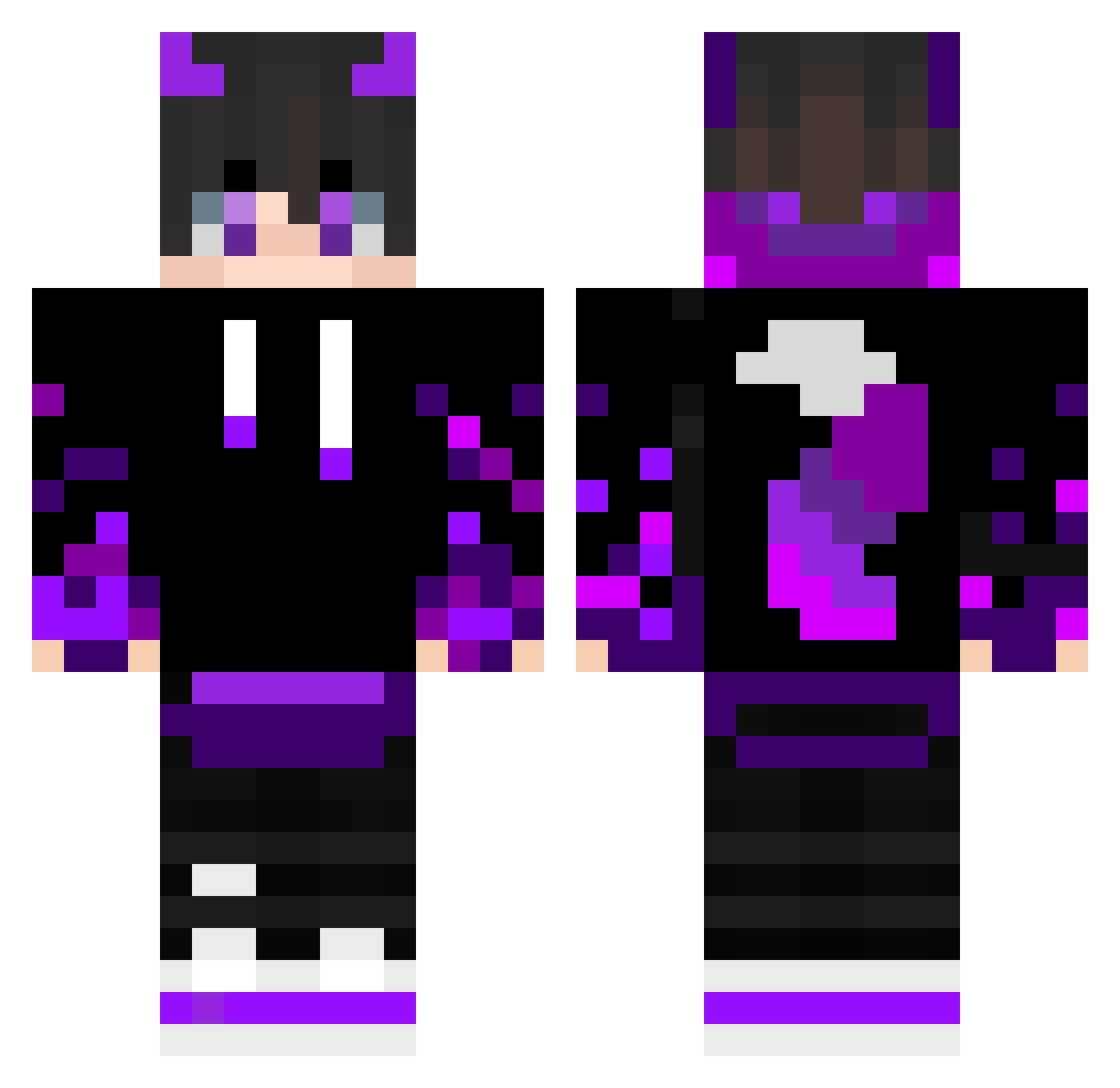 Itz_59KirinMC Minecraft skin, front and back view