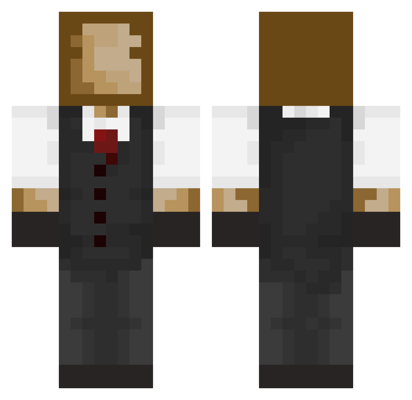 XxxArtic_FoxxxX Minecraft skin, front and back view