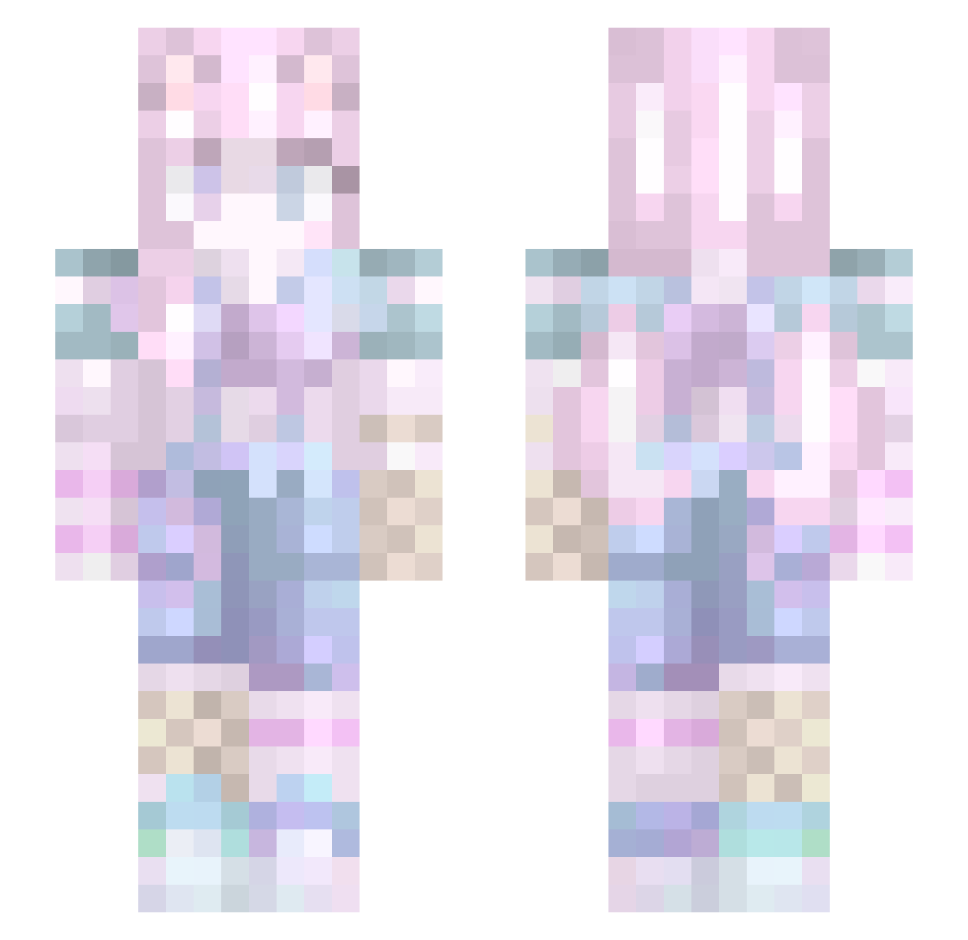 StarFox24 Minecraft skin, front and back view