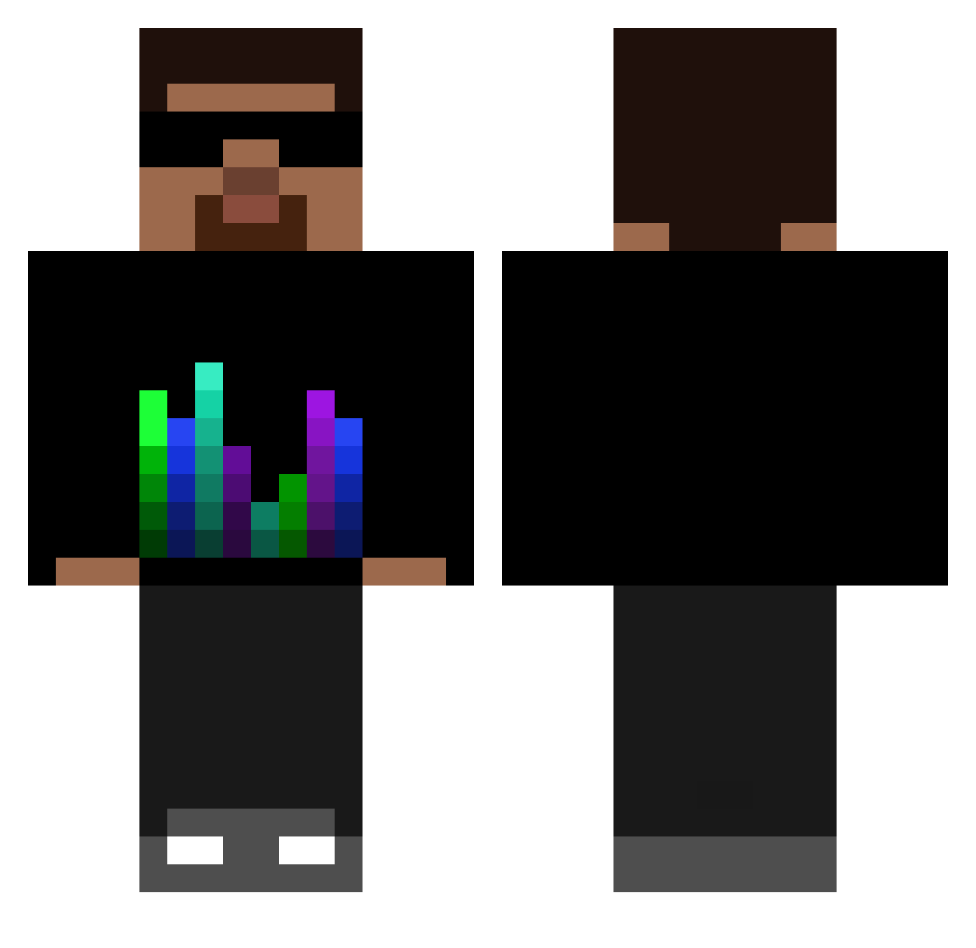 marsash Minecraft skin, front and back view