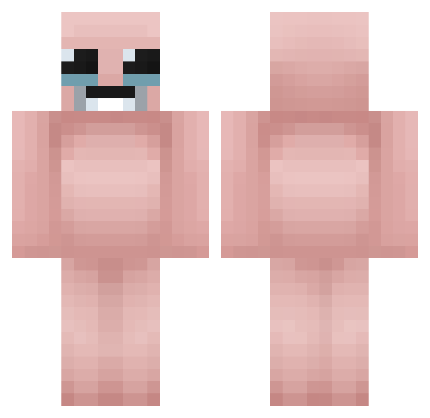 Latarro Minecraft skin, front and back view
