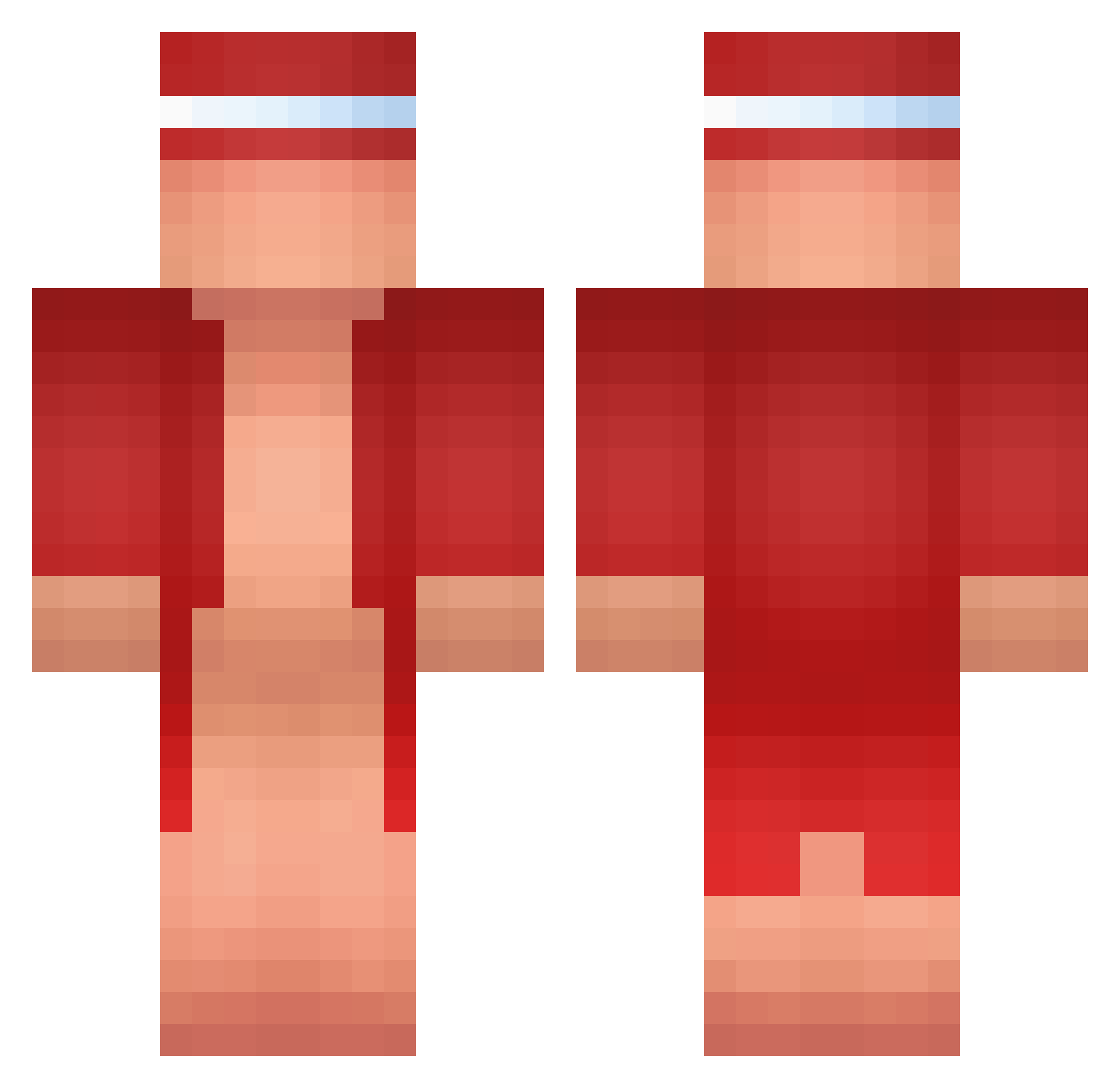 ProTrake_ Minecraft skin, front and back view