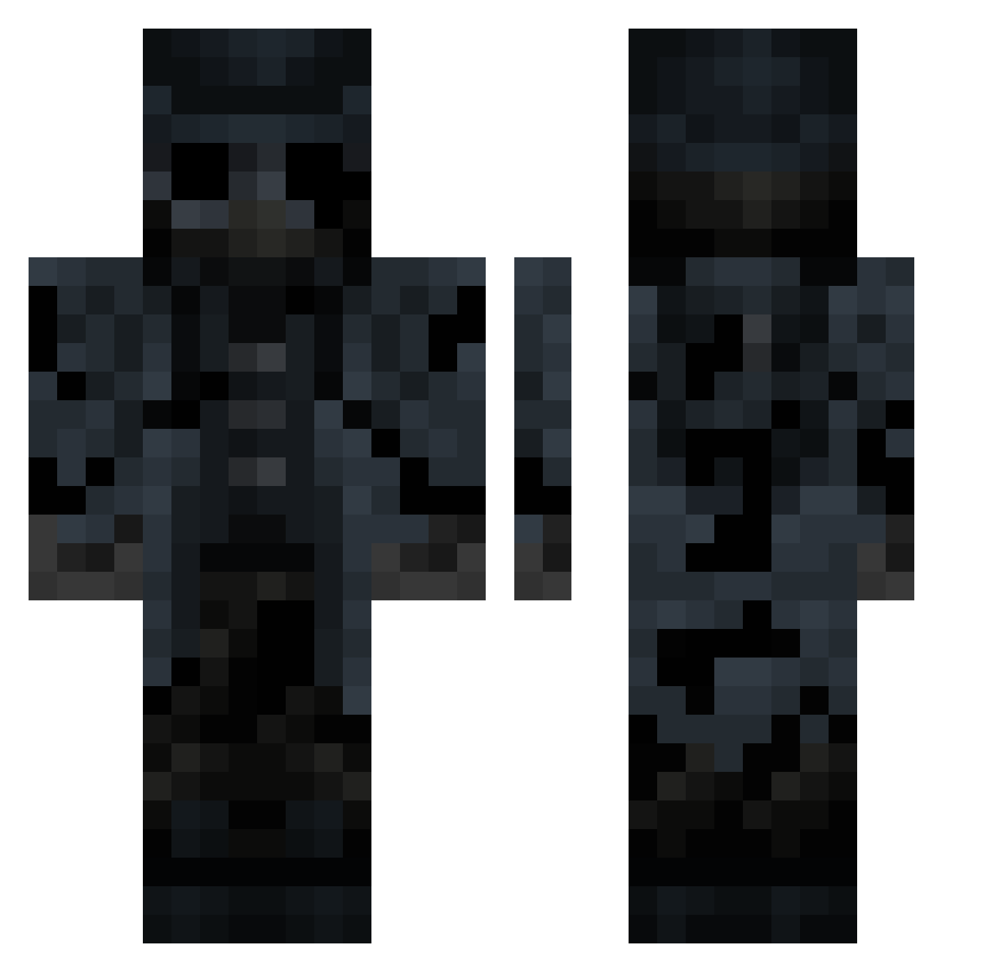 kindaright Minecraft skin, front and back view