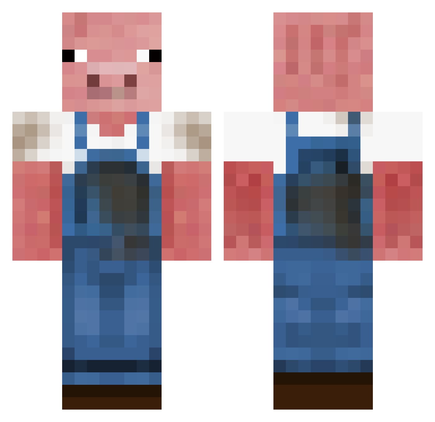 rudtnya Minecraft skin, front and back view
