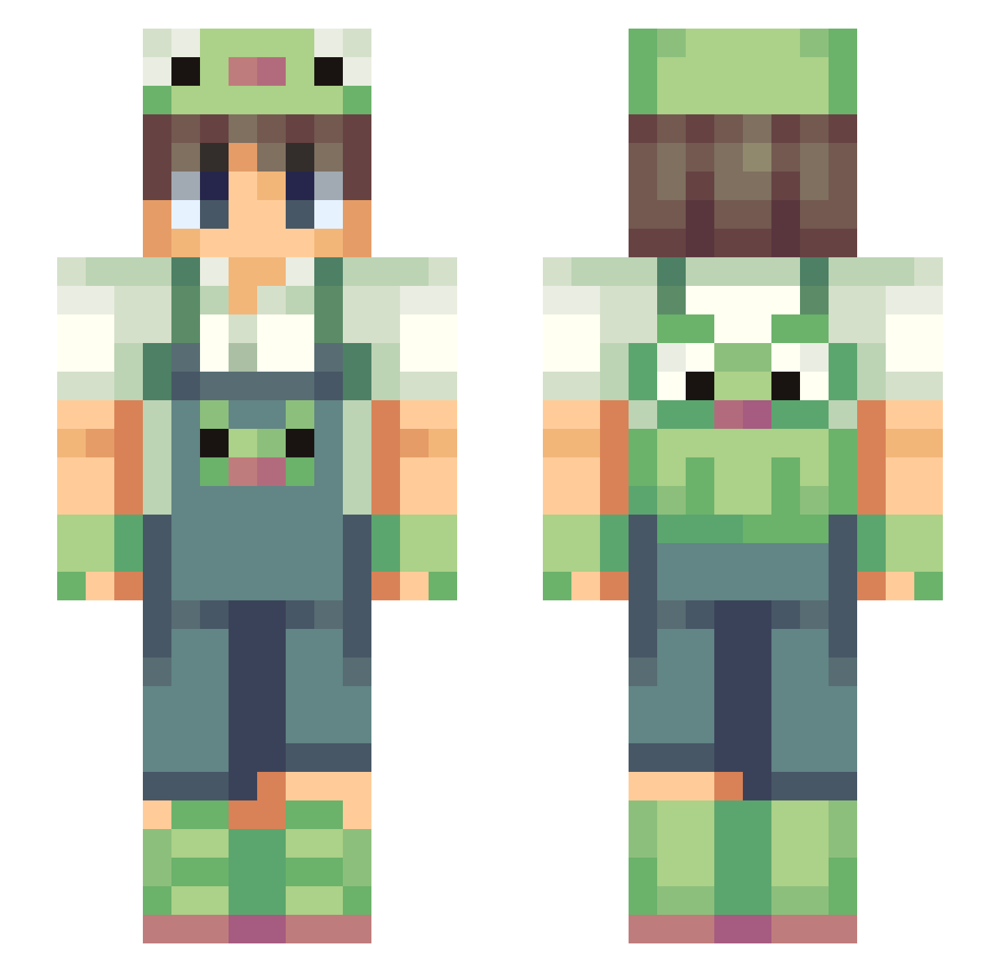 TudorelFr Minecraft skin, front and back view