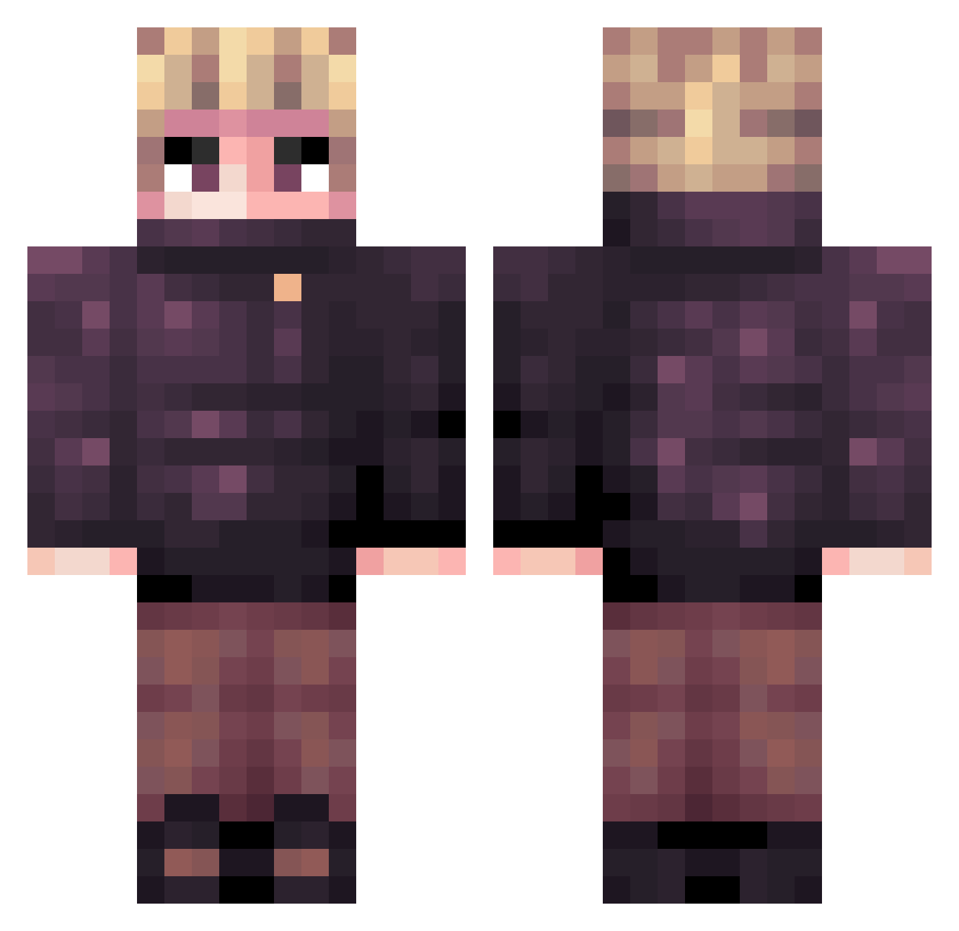 ComradeCyber Minecraft skin, front and back view