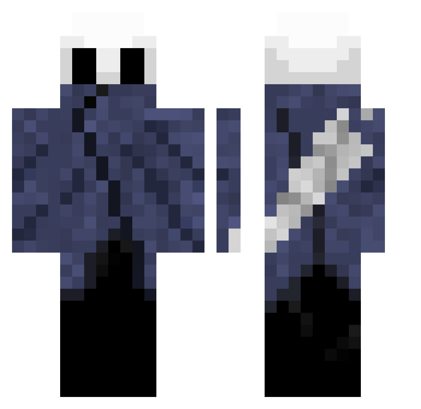 CommandPlayer76 Minecraft skin, front and back view