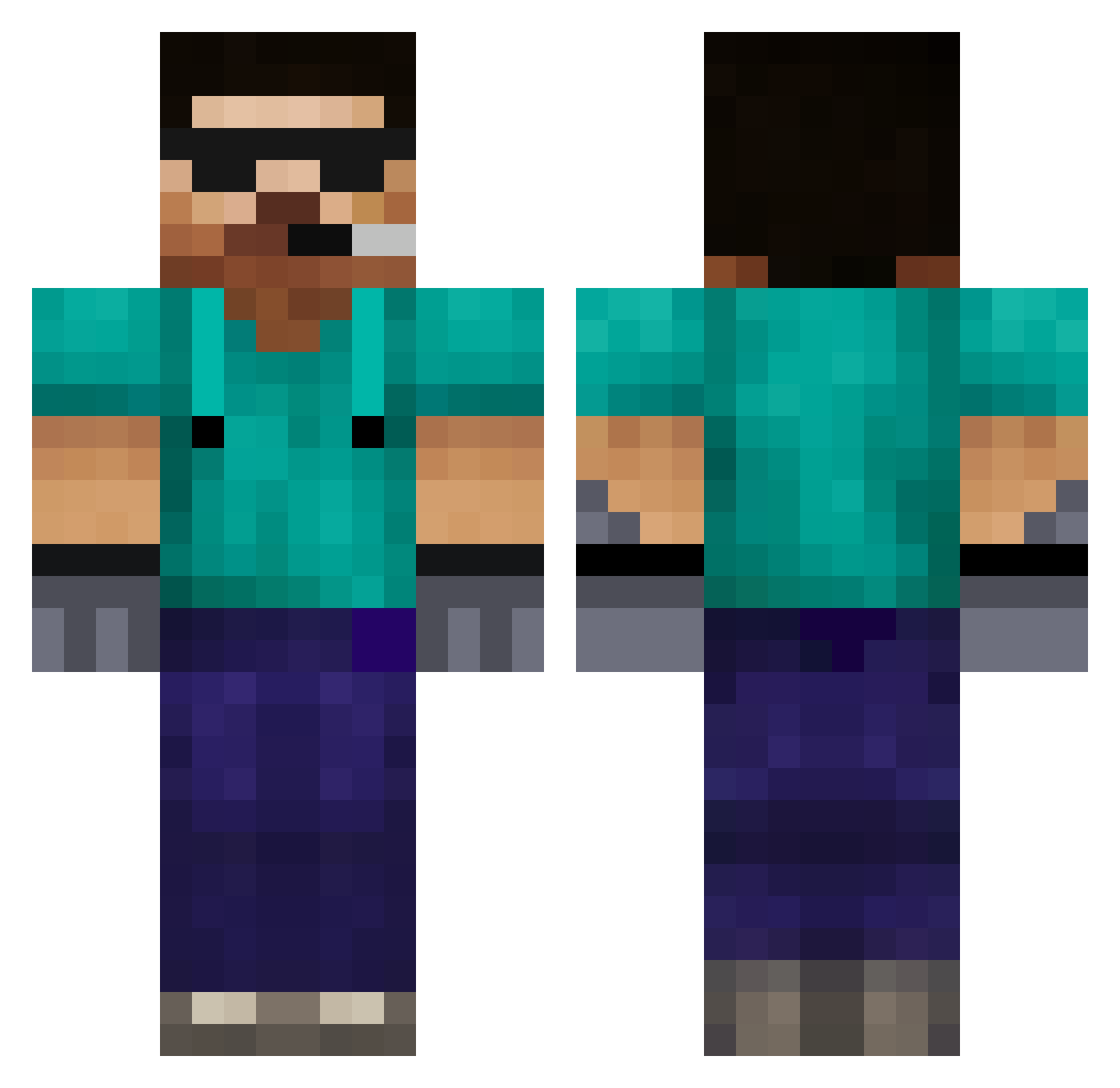 xX420BlazeRodXx Minecraft skin, front and back view