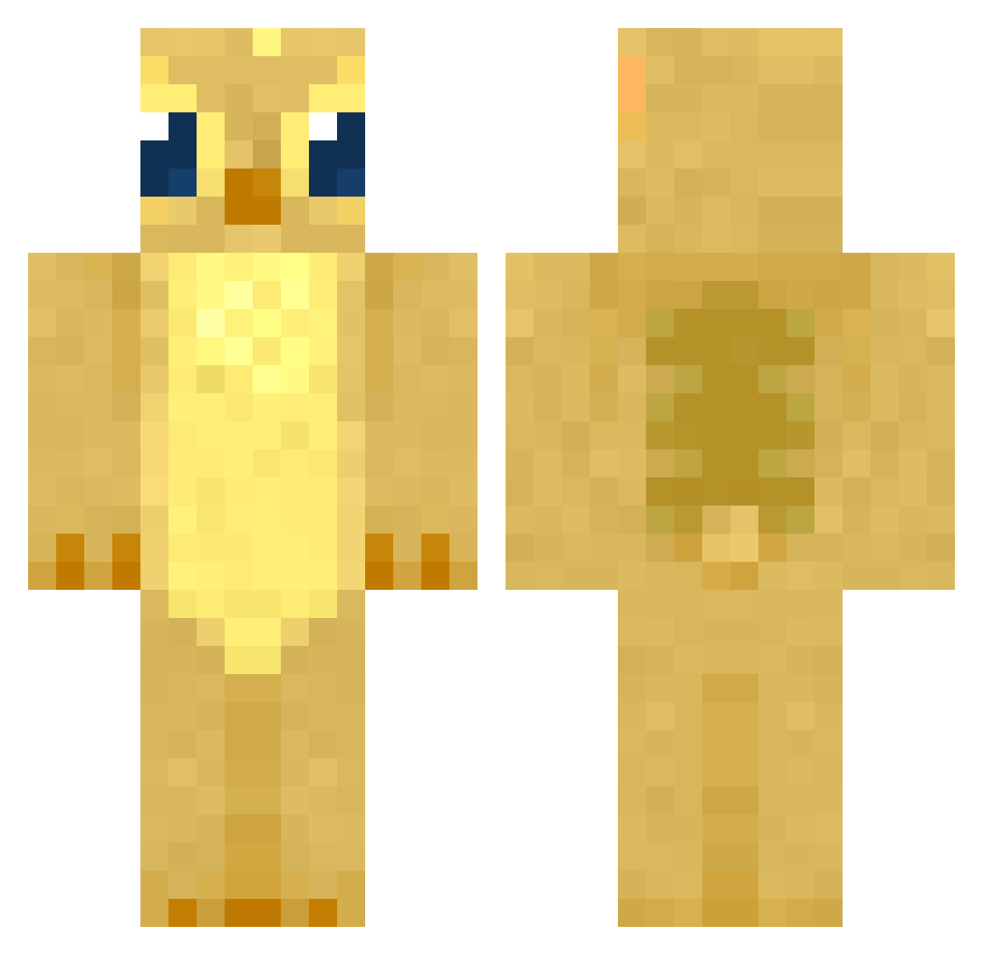 Kevryx Minecraft skin, front and back view