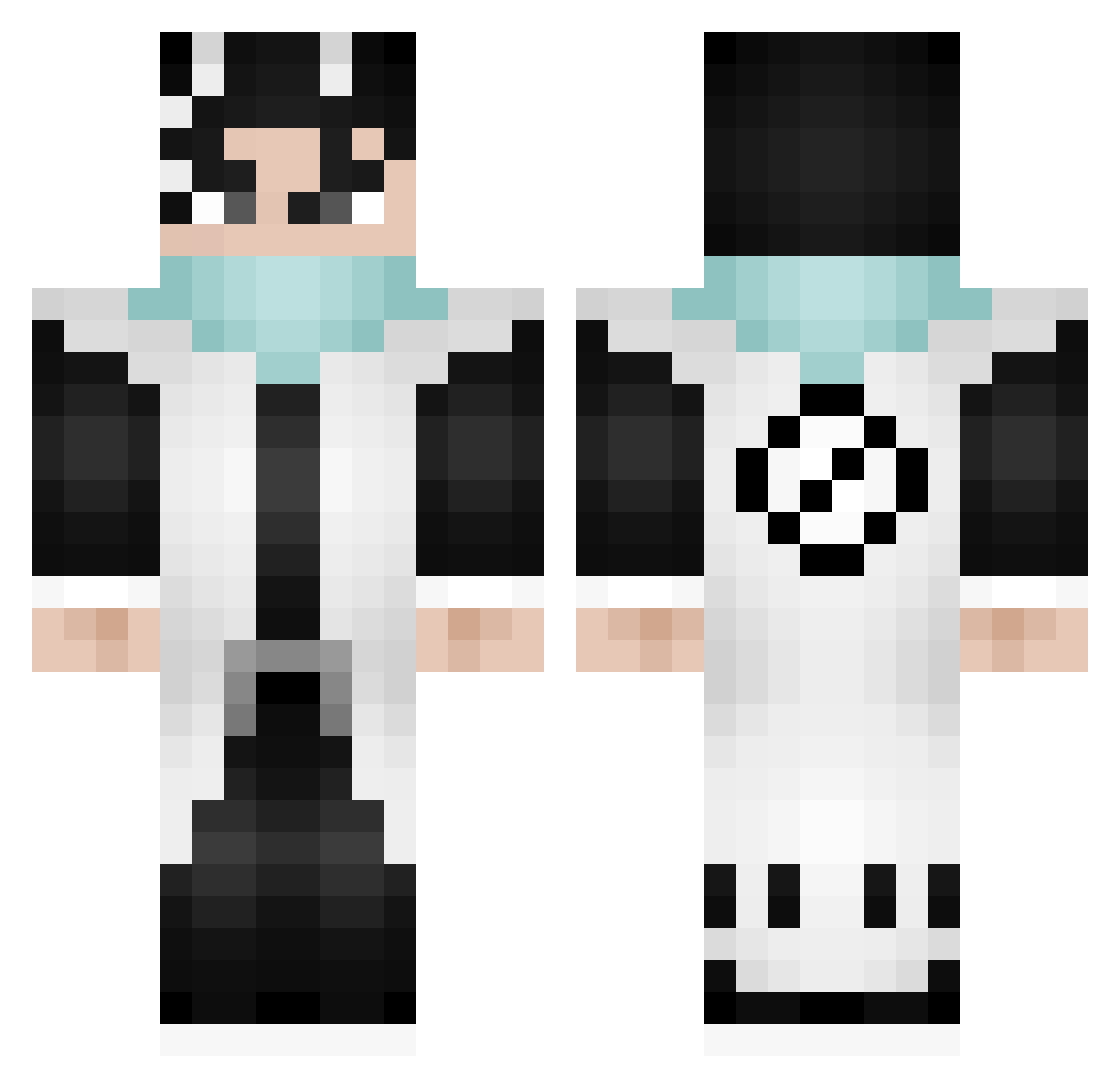 vonstr Minecraft skin, front and back view
