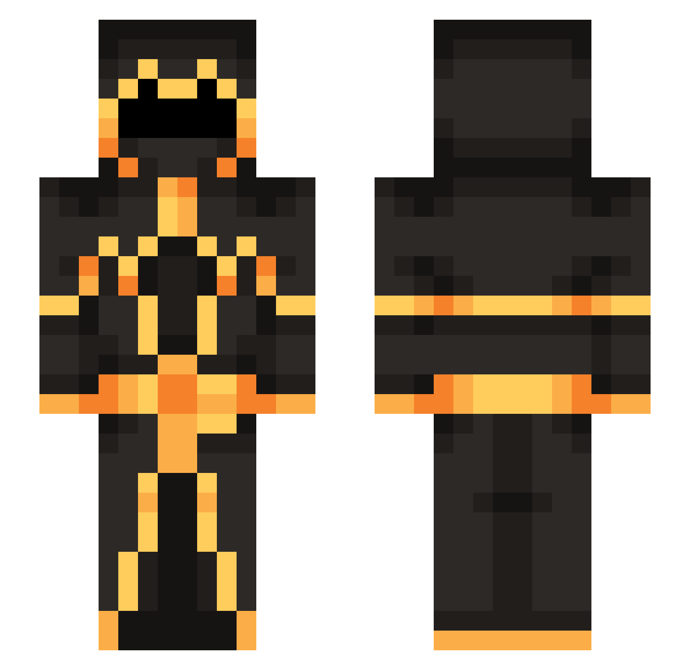 _Ghostley_ Minecraft skin, front and back view