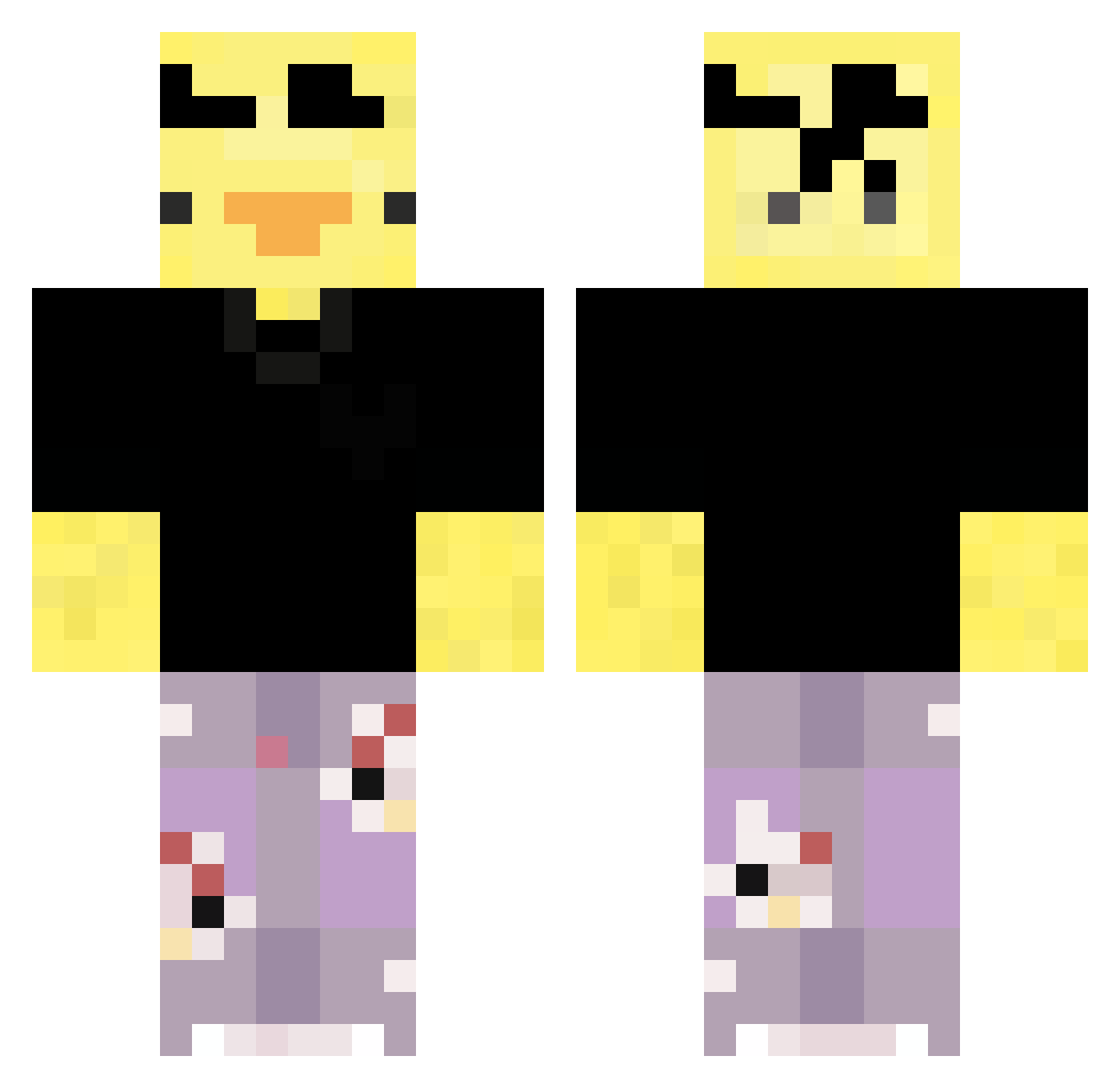 Forbzz_ Minecraft skin, front and back view