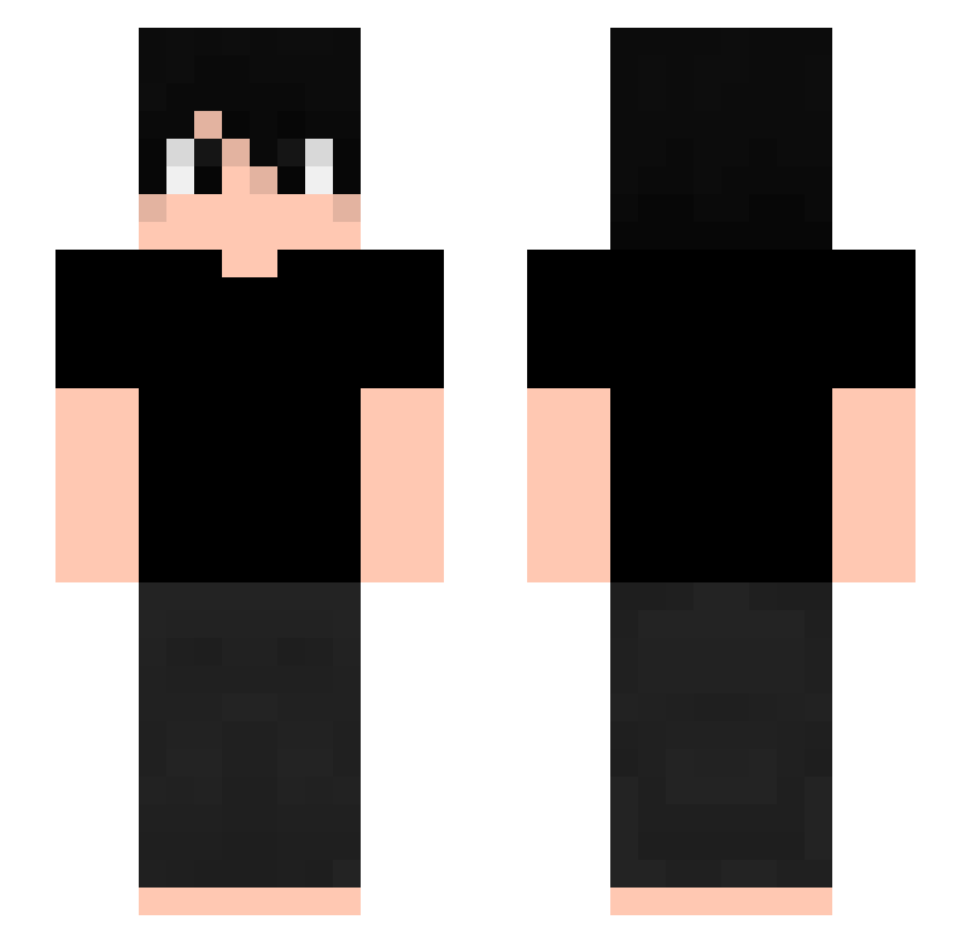 vvoid3r Minecraft skin, front and back view
