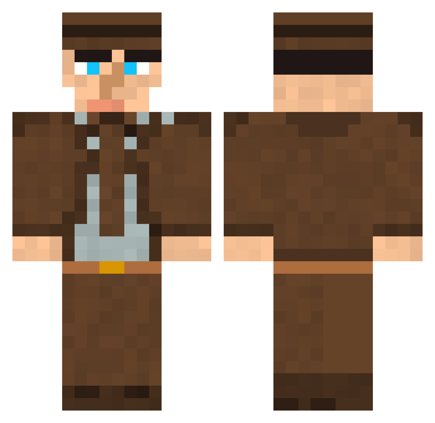 Neithannn Minecraft skin, front and back view