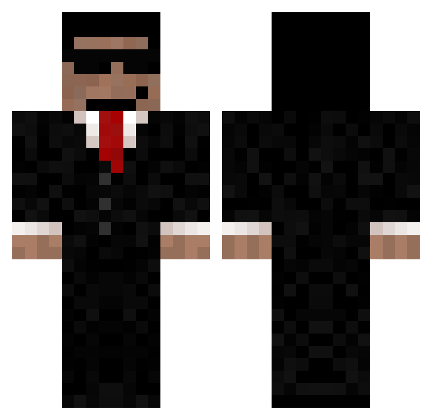 _MercedesBenz_ Minecraft skin, front and back view
