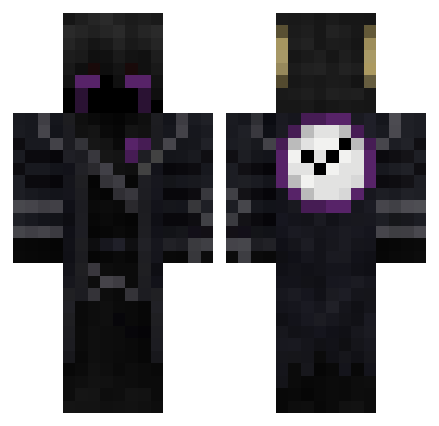 Akane2_6 Minecraft skin, front and back view