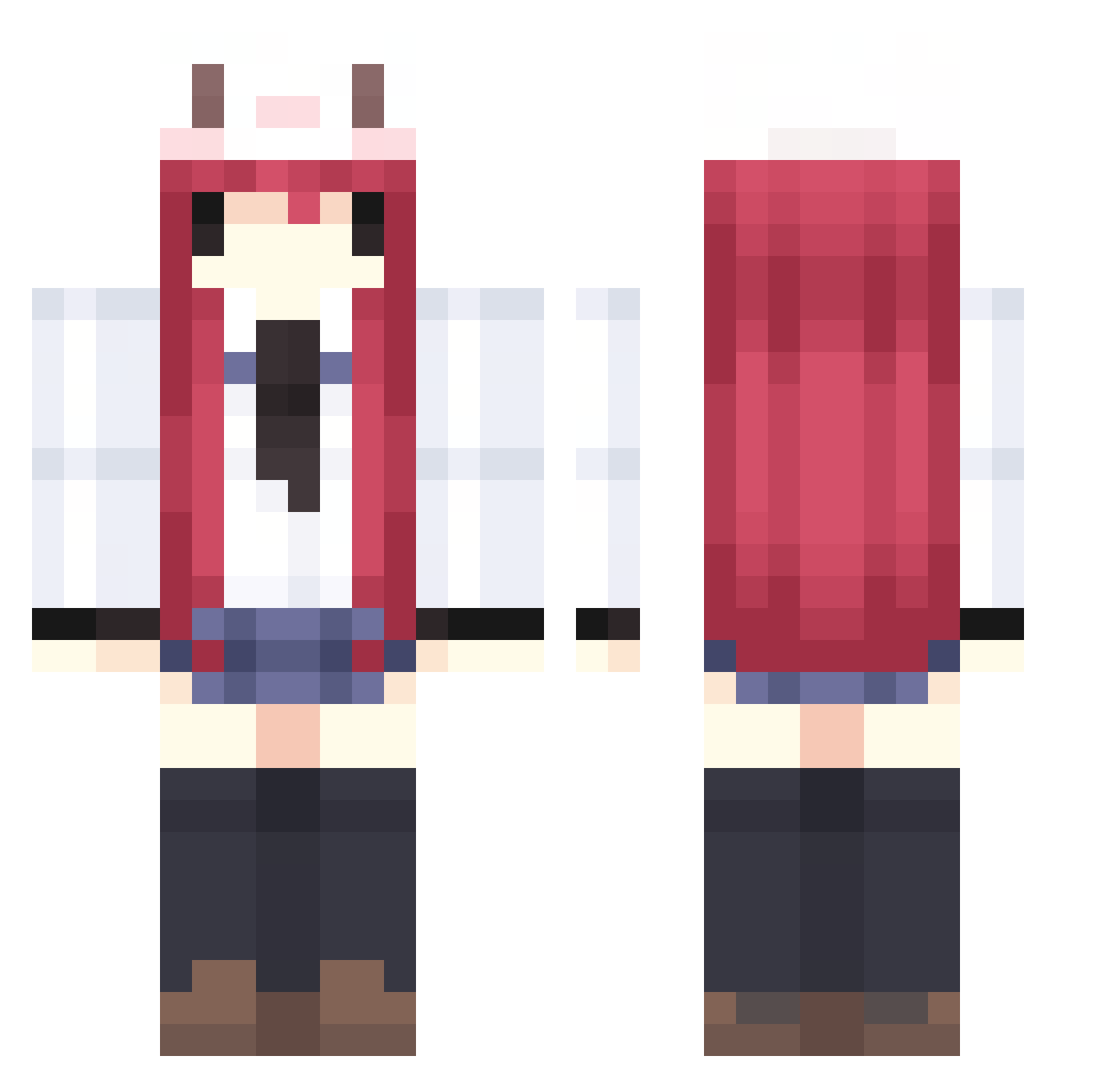 Snicky_TV Minecraft skin, front and back view