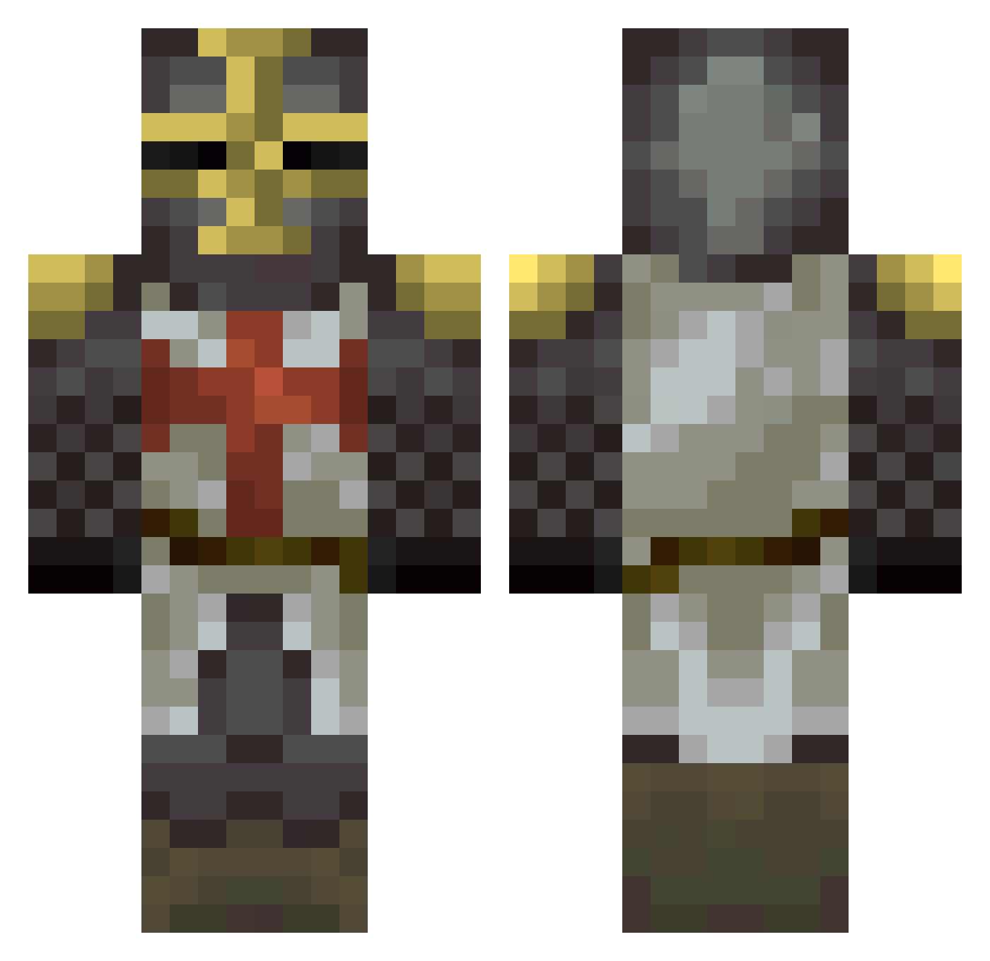 VJETAR227 Minecraft skin, front and back view