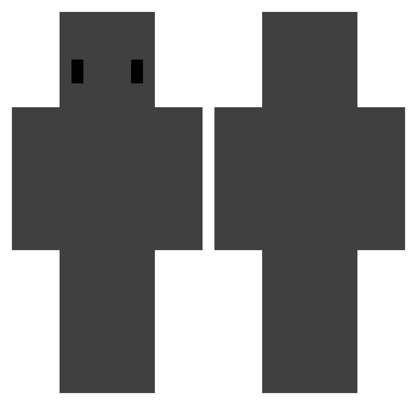 Wx150 Minecraft skin, front and back view