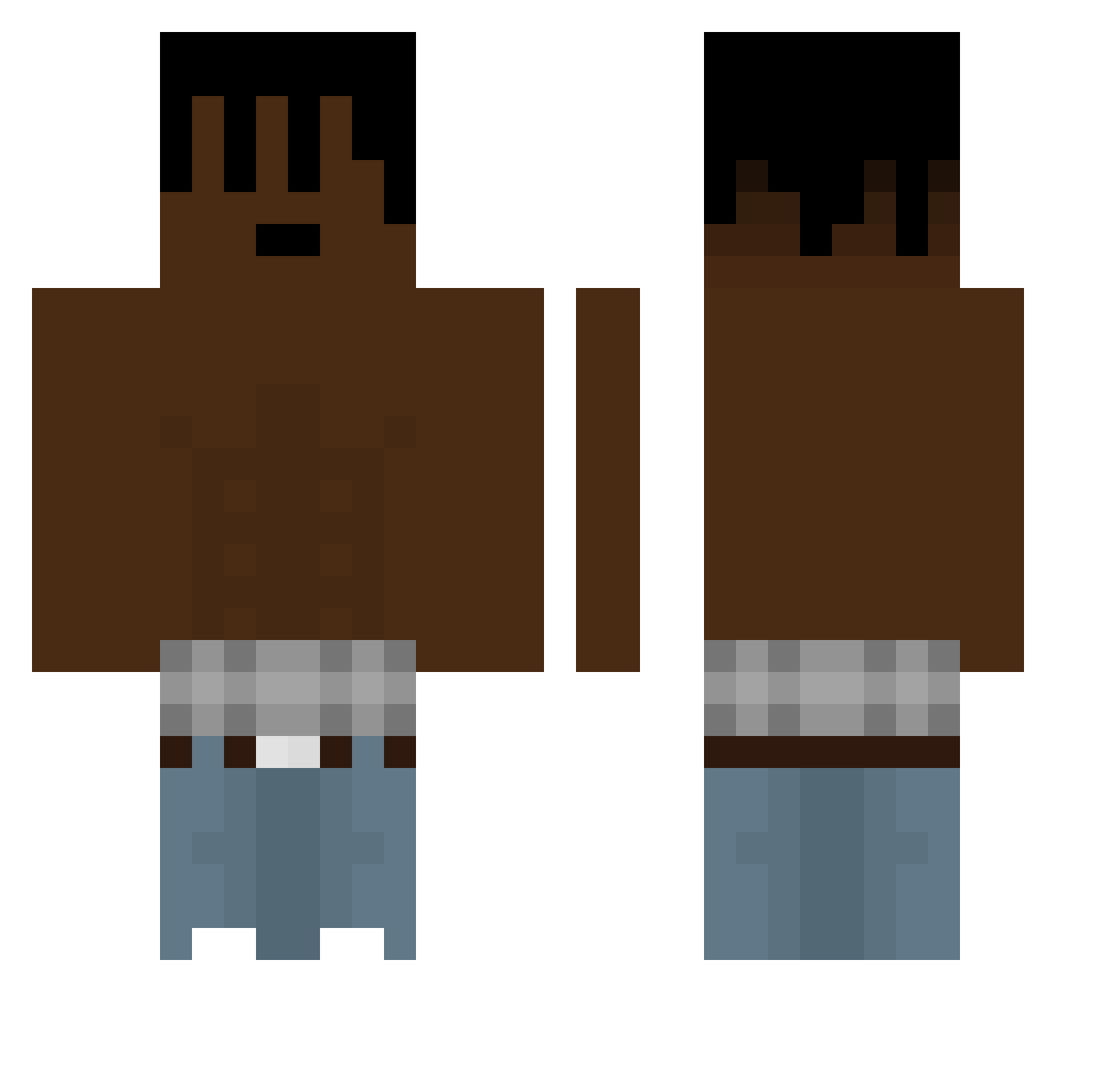 BAM_BIMBO Minecraft skin, front and back view