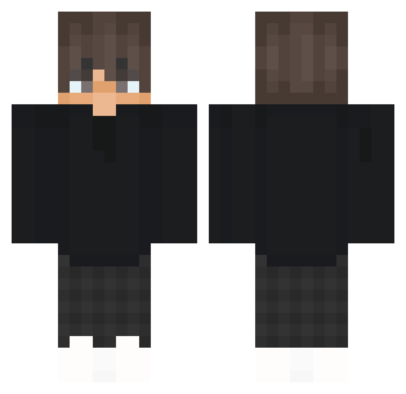 REKTbySTAN Minecraft skin, front and back view