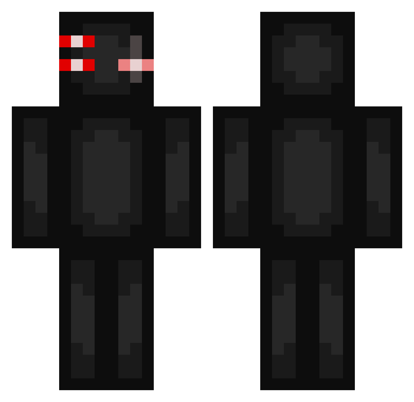 SheWasClean Minecraft skin, front and back view