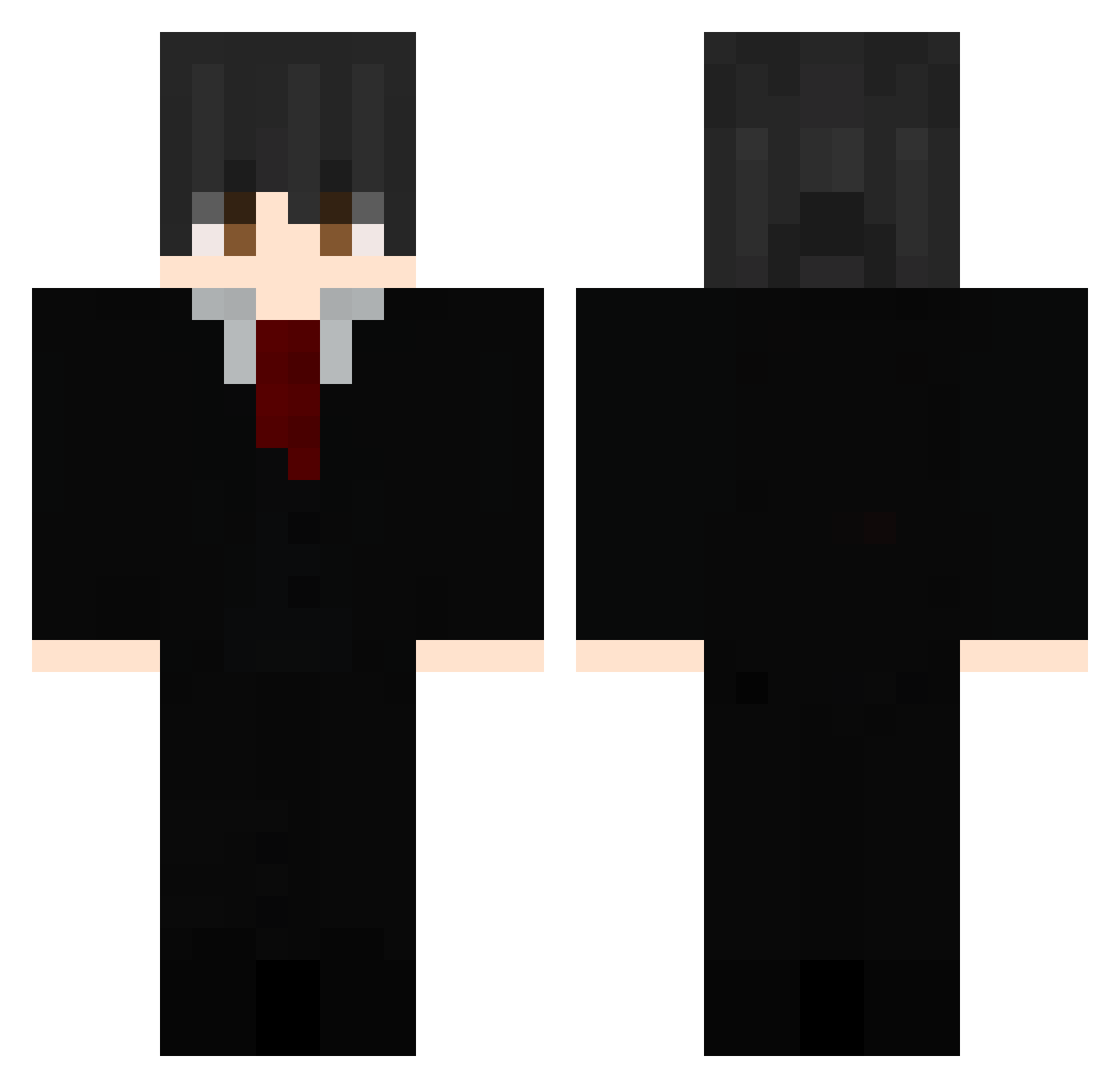Tayler20 Minecraft skin, front and back view