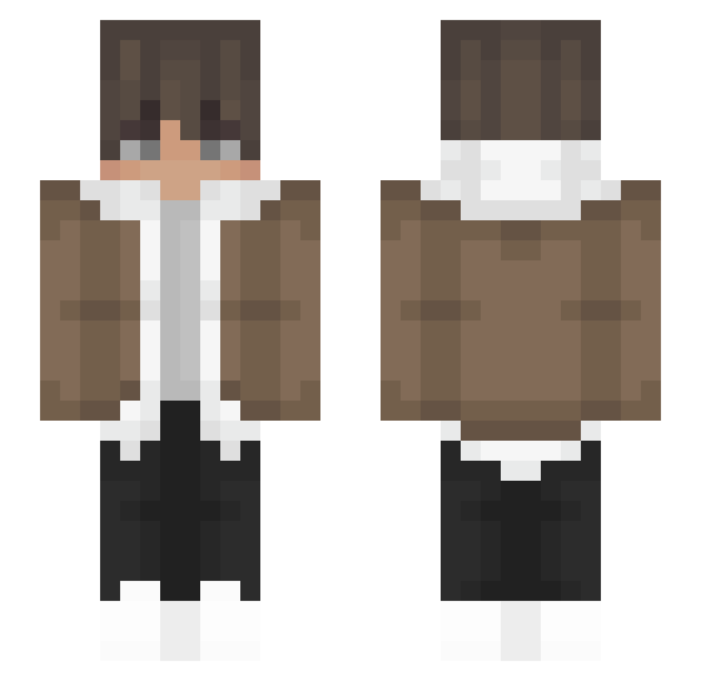 Poptart_King Minecraft skin, front and back view