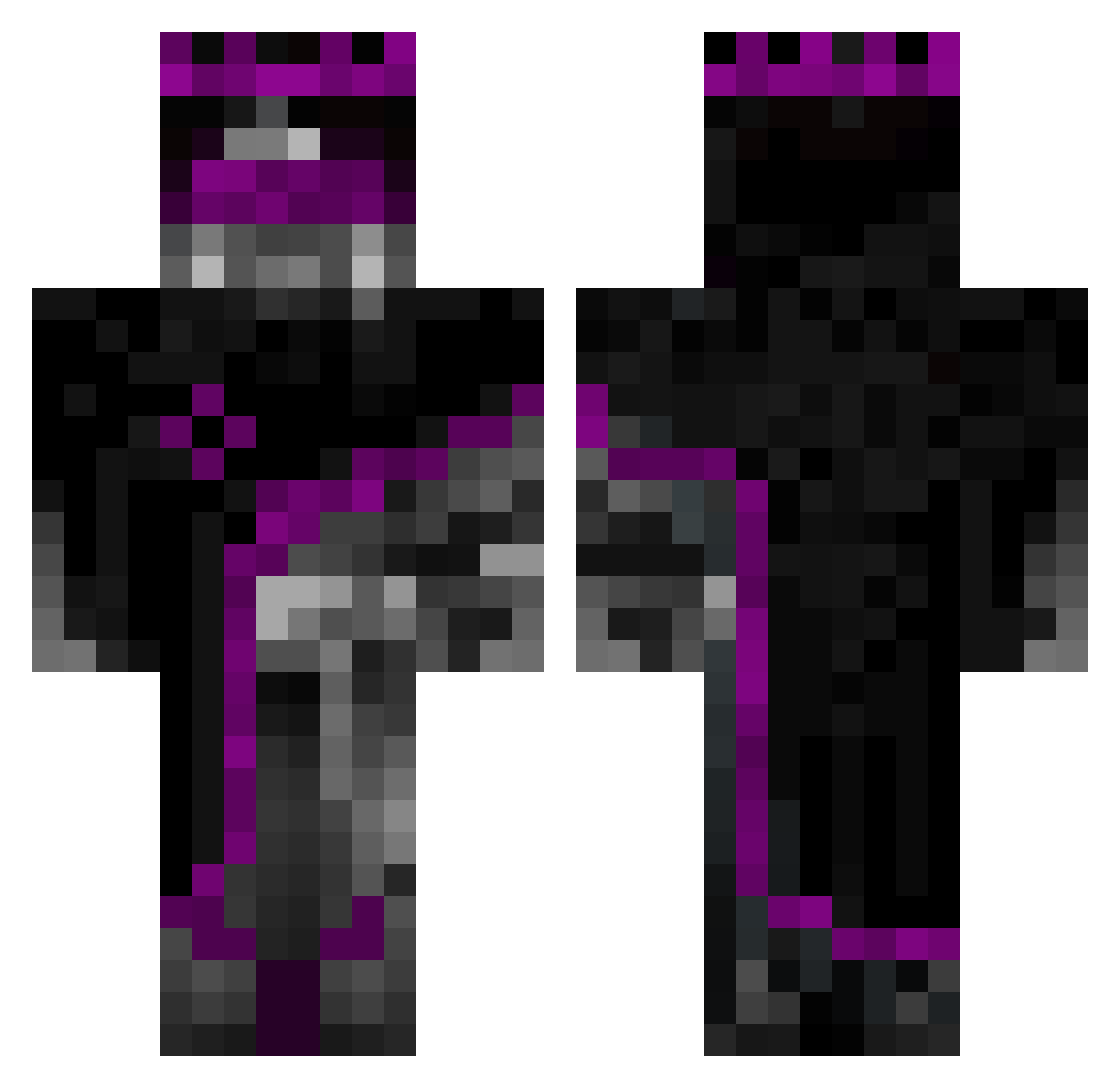 Unsterr Minecraft skin, front and back view