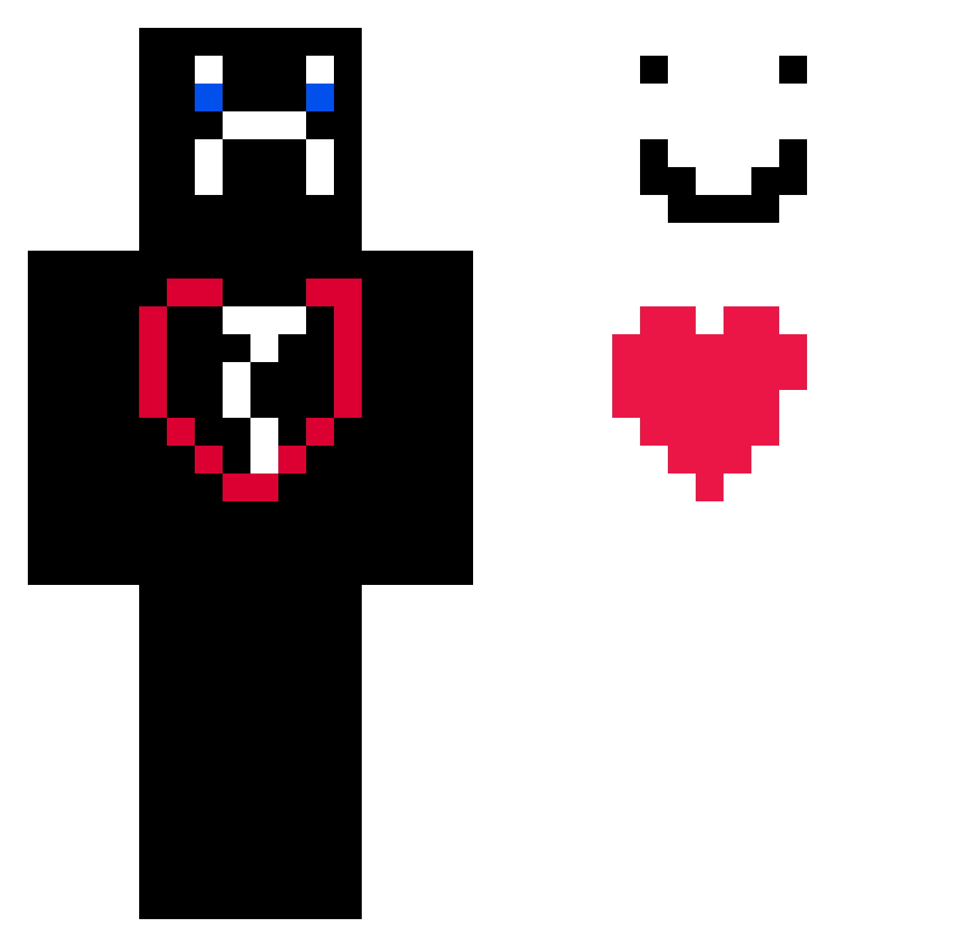 Funiculaire Minecraft skin, front and back view