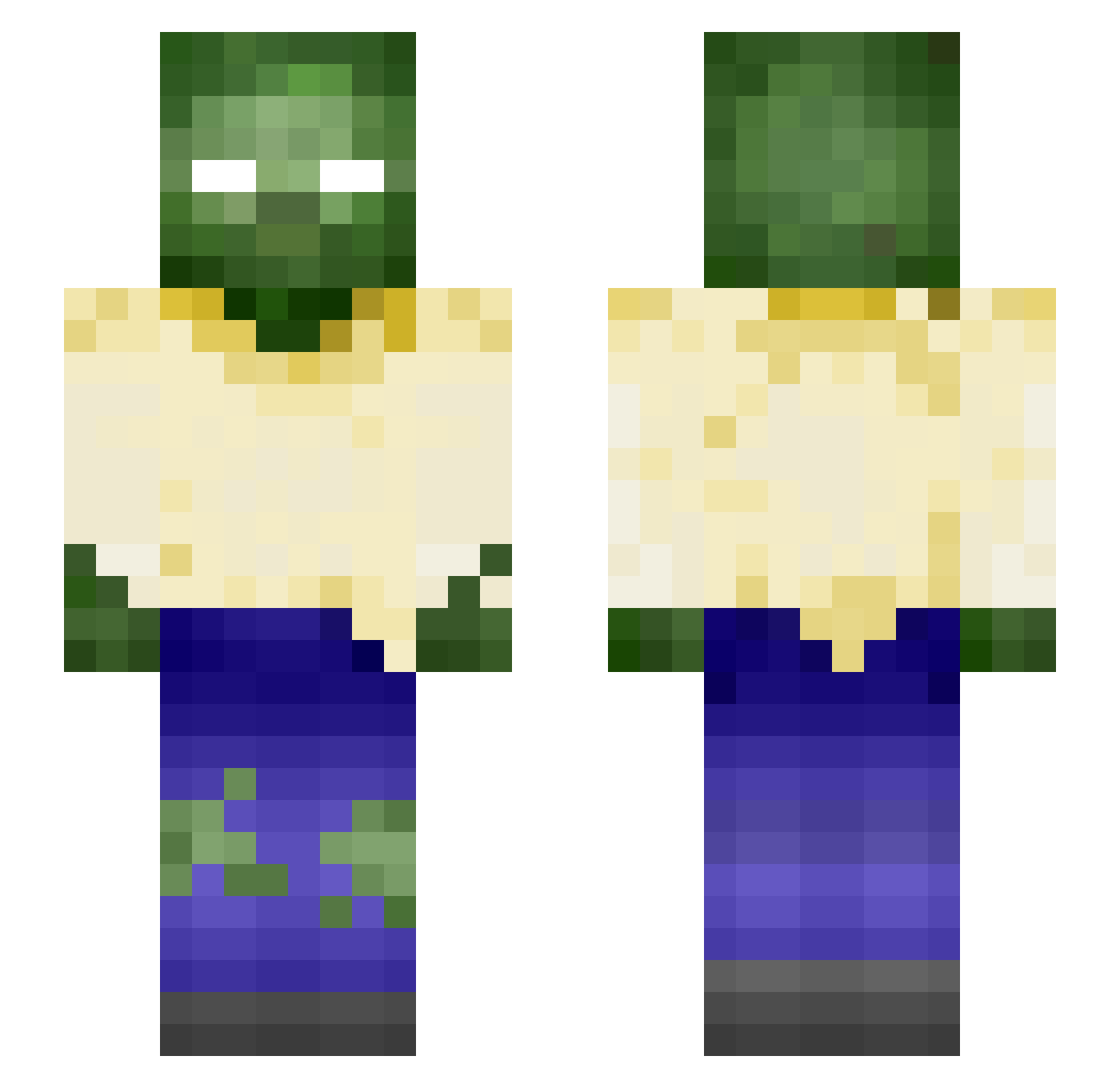 Scoutio Minecraft skin, front and back view